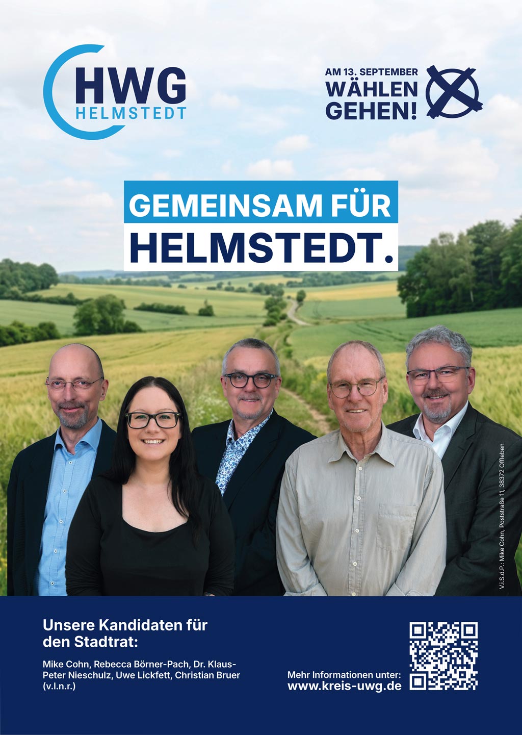 Für den Stadtrat Helmstedt: UWG Helmstedt
